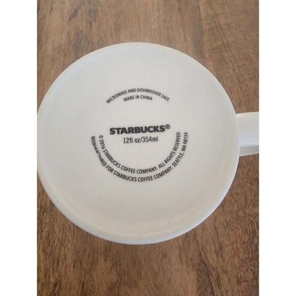 2016 Starbucks Green Christmas Holiday Ornament Coffee Mug 12oz - Picture 4 of 4